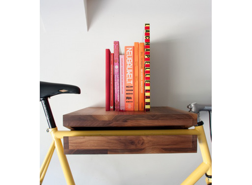 bike rack with books