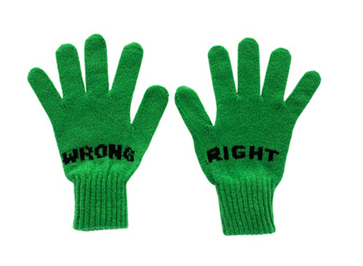 Right Wrong Gloves green